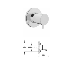 Artema A41458 Ankastre Stop Valf Sıva Üstü Krom