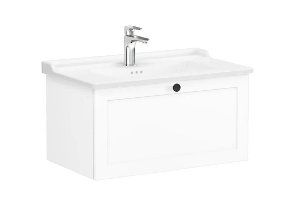Vitra 68806 Root Classic Çekmeceli Lavabo Dolabı Mat Beyaz 80cm