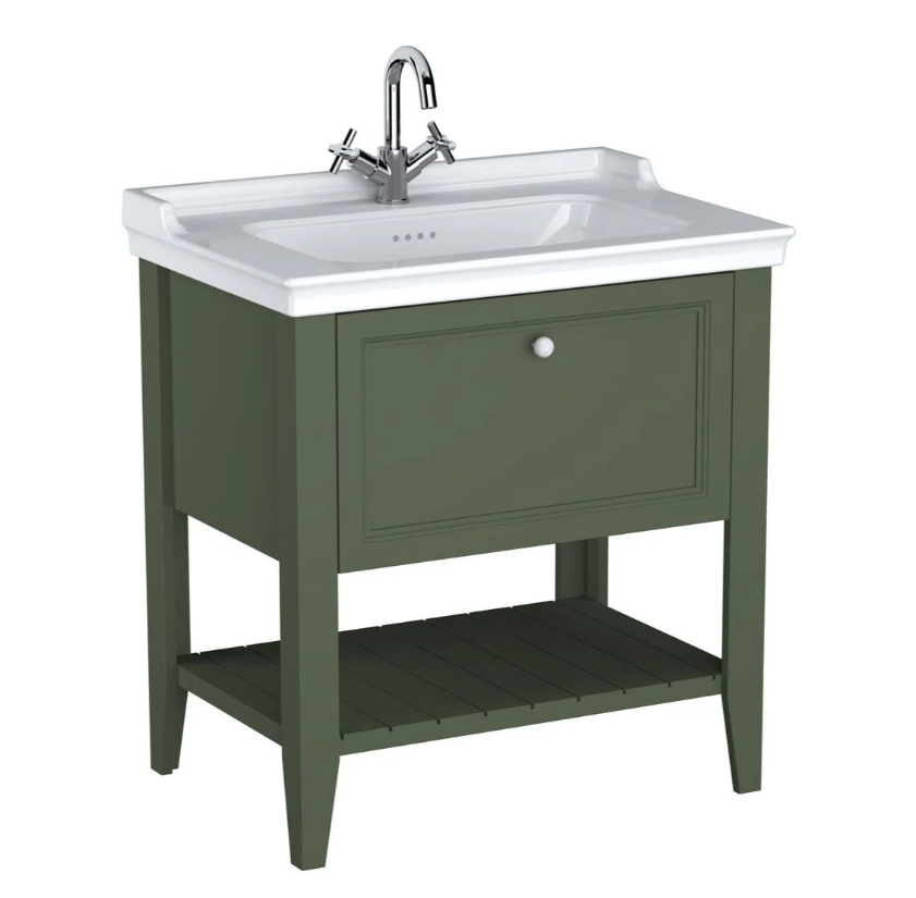 Vitra 65815 Valarte Neo Lavabo Dolabı Retro Yeşil 80cm