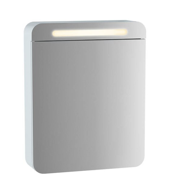 Vitra 61669 Sento Aydınlatmalı Dolaplı Ayna Mat Beyaz 50cm Sağ