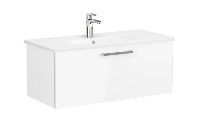 Vitra 68248 Root Flat Çekmeceli Lavabo Dolabı Parlak Beyaz 100cm