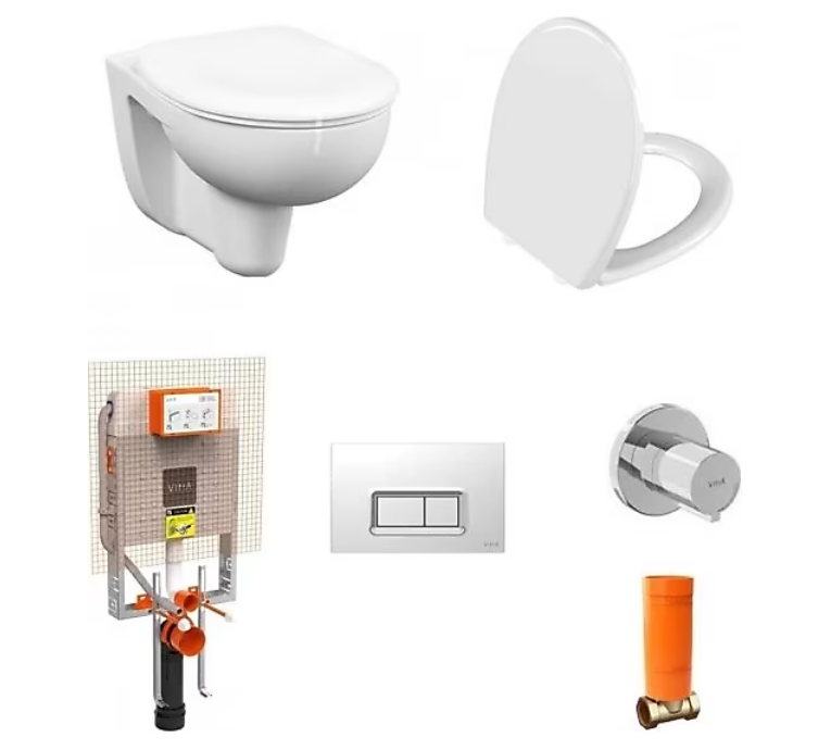 VitrA Arkıtekt Asma Klozet+VitrA Yavaş Kapak+ VitrA Gömme Rezervuar Set