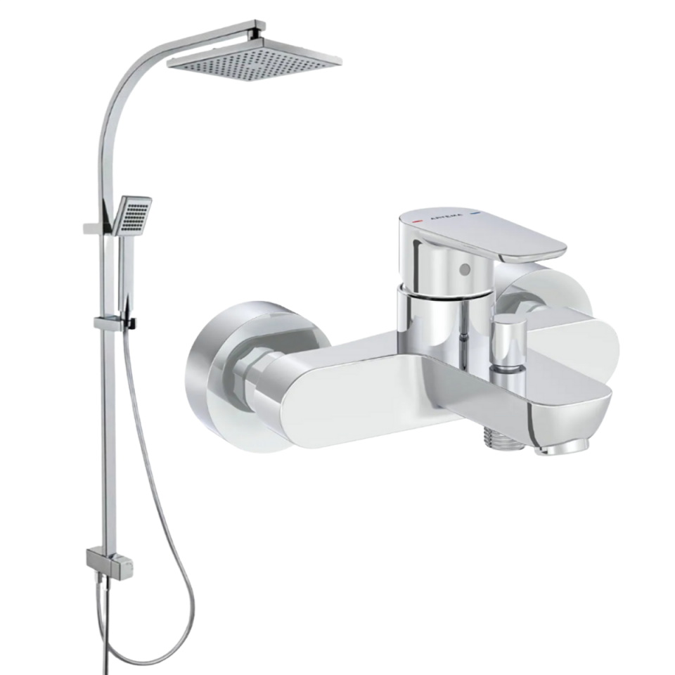 Artema A42946 Flow Soft Banyo Bataryası A45611 LS30 Krom Duş Seti